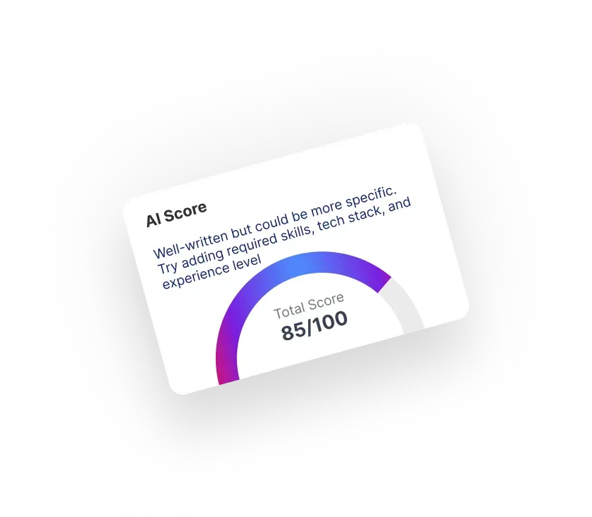 AI-powered candidate shortlisting card
