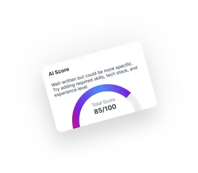 AI-powered candidate shortlisting card