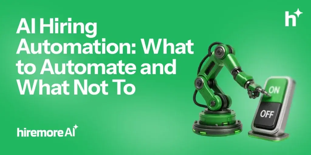 AI hiring automation handling repetitive tasks while a human recruiter handles the conversation